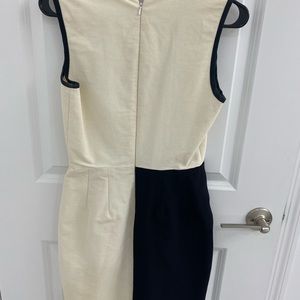 Black and winter whit block dress